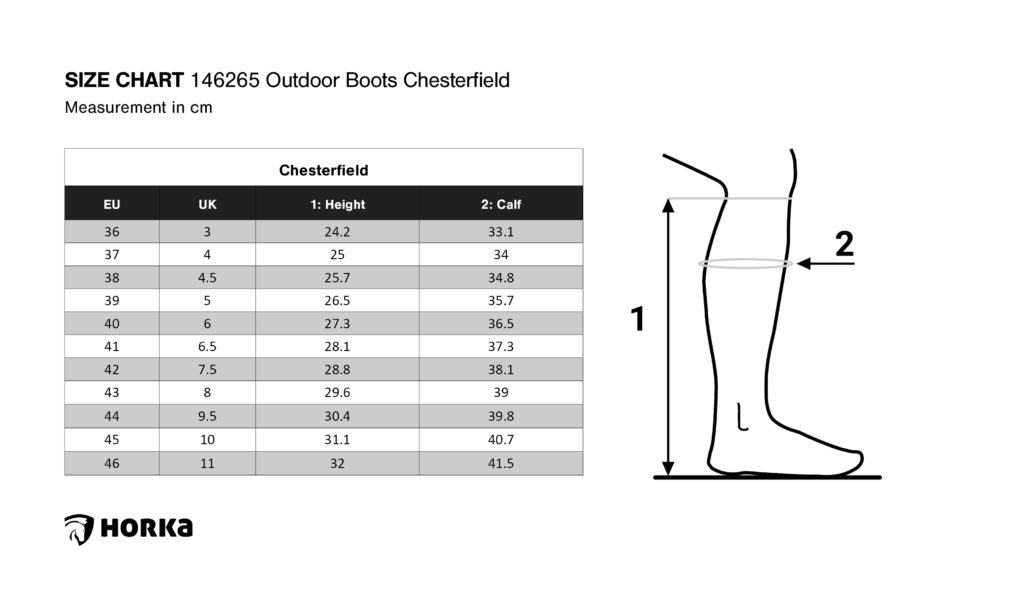 Horka outdoor laars Chesterfield kort Smalle kuit