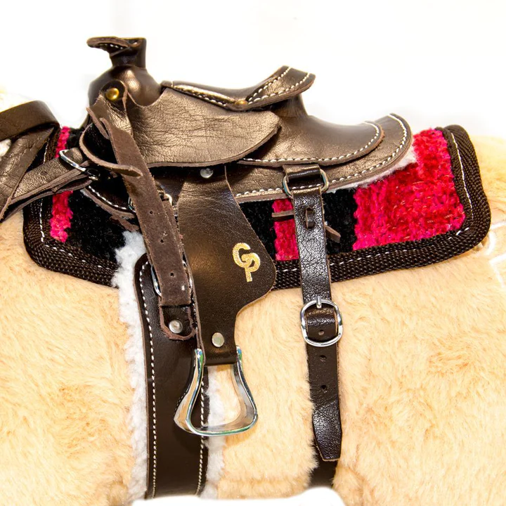 Crafty ponies leren westernzadel met borsttuig